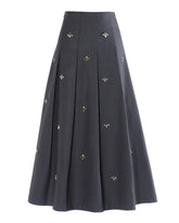 Designer Maxi Skirt – Luxury Crystal & Bead Detail